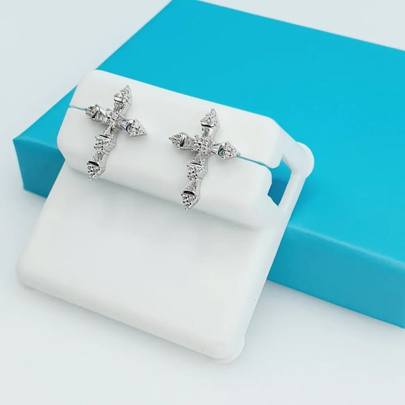 - "925 Sterling Silver CZ Beautiful Earrings for Women, 1USPAR4112 - Picture 8 of 11